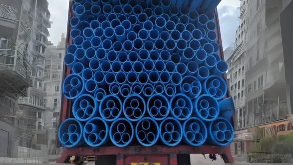 increasing vehicle loadability plastics pipes  loading truck