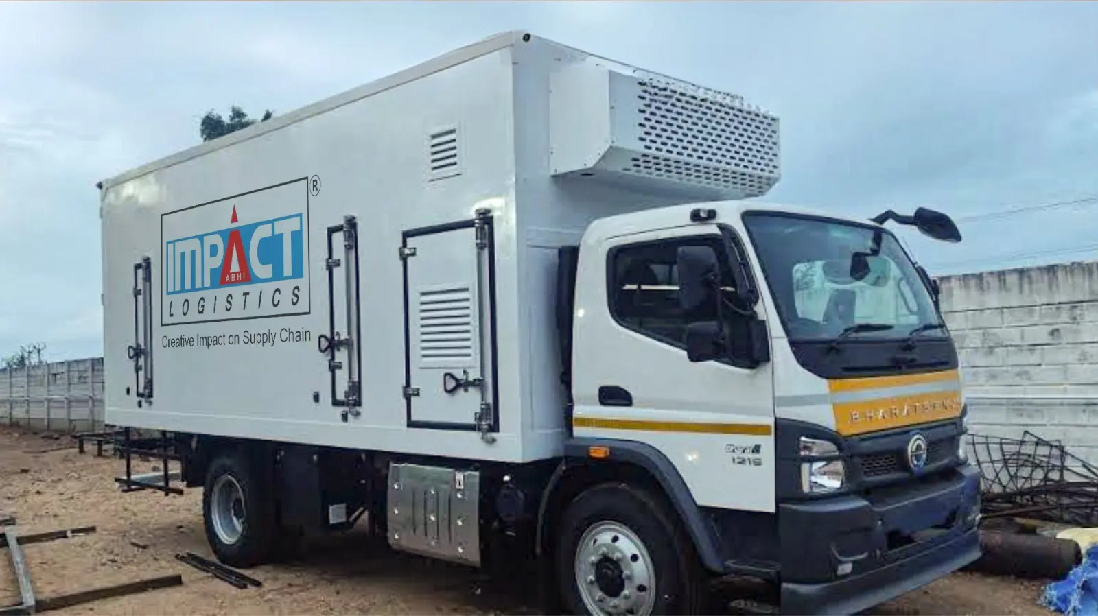 GPS-tracked cold chain transportation truck for temperature-controlled logistics by Abhi Impact Logistics